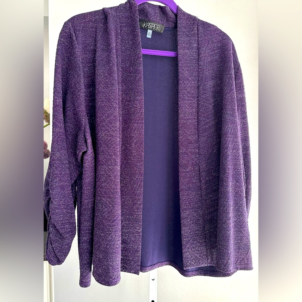 NWT Purple sparkle cardigan. 3X